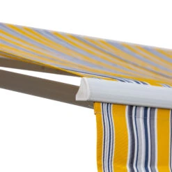 Outsunny 8' X 7' Manual Retractable Sun Shade Patio Awning - Orange, Black And Grey -Outsunny Qwoa191831c12253b