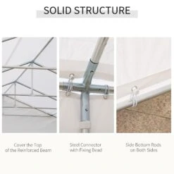 Outsunny 20' X 32' Heavy Duty Party Tent & Carport With Removable Sidewalls And Double Doors, Large Canopy Tent, Sun Shade Shelter, For Parties, Wedding, Outdoor Events, BBQ, White -Outsunny RDFe6917e6c8ec65f