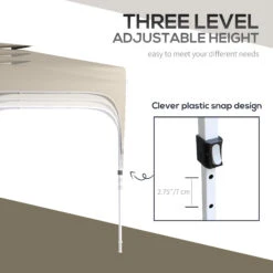 Outsunny 10' X 10' Pop Up Canopy Tent With Netting, Instant Gazebo Shelter, Height Adjustable, With Carry Bag And 4 Sand Bags, 100 Square Feet Of Shade, Khaki -Outsunny RNPb1017f2768e902