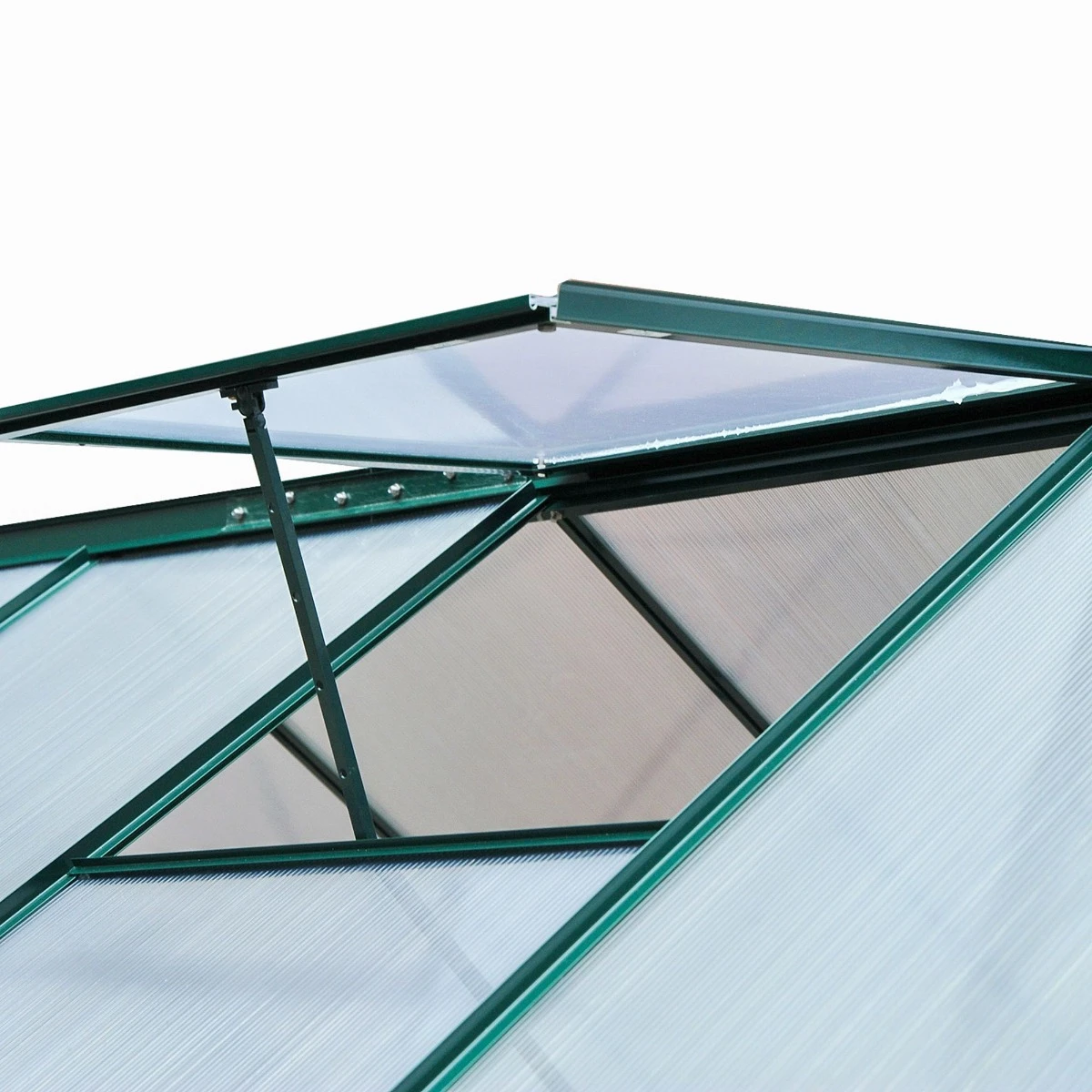 Outsunny 6' X 8' X 7' Polycarbonate Greenhouse Walk-in Plant Greenhouse For Backyard/Outdoor Use With Window And Door, Aluminum Frame, PC Board 12 Outsunny 6' X 8' X 7' Polycarbonate Greenhouse Walk-in Plant Greenhouse For Backyard/Outdoor Use With Window And Door, Aluminum Frame, PC Board - Image 12