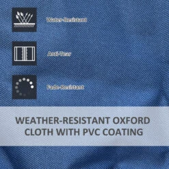 Outsunny Folding Camping Chair, Padded Director Chair With Side Table And Cup Holder, Portable For Picnic, Beach, Hiking, Travel, Blue -Outsunny Rrba09181720f7d0a