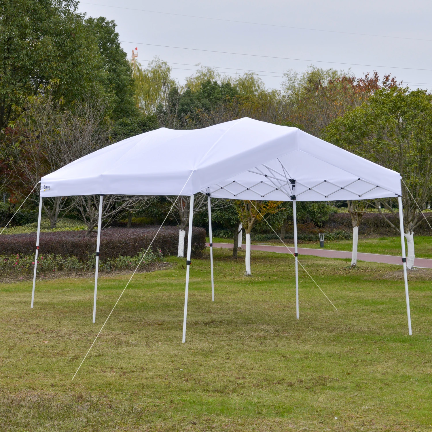 Outsunny 20' X 10' Outdoor Pop Up Canopy Tent Gazebo With 3-Level Adjustable Legs, Roller Bag, & UV-Fighting Canopy 10 Outsunny 20' X 10' Outdoor Pop Up Canopy Tent Gazebo With 3-Level Adjustable Legs, Roller Bag, & UV-Fighting Canopy - Image 10