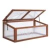 Outsunny Wooden Cold Frame Greenhouse With Polycarbonate Boards, 39" X 26" X 16"