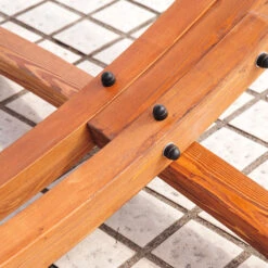 Outsunny 10' Wood Outdoor Hammock, Hammock With Stand Rainbow Bed, Heavy Duty Roman Arc Hammock For Single Person For Patio Backyard Balcony Porch, Multi Color -Outsunny Sbxf0a17e6c0e9dee