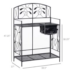 Outsunny Gardening Workbench W/ Large Spacious Worktop & Integrated Soil Bag Outside Garden Plant Work Table -Outsunny Sj3f1e17e6cc5b2a3