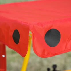 Outsunny 2-Seat Kids Patio Canopy Swing, W/ Adjustable Awning. Seat Belt, Ladybird Pattern -Outsunny T2F3d617f2769077a