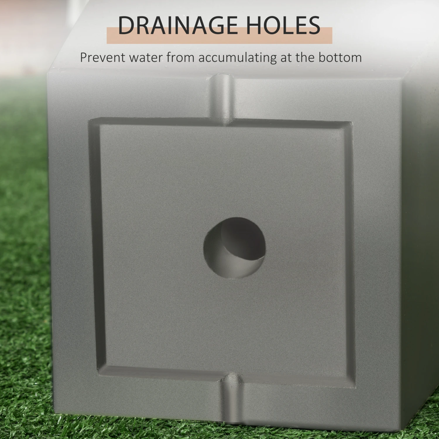 Outsunny 2-Pack Outdoor Planter Set, MgO Flower Pots With Drainage Holes, Durable & Stackable Plant Pot, 22in & 18in, For Entryway, Patio, Yard, Garden, Gray 6 Outsunny 2-Pack Outdoor Planter Set, MgO Flower Pots With Drainage Holes, Durable & Stackable Plant Pot, 22in & 18in, For Entryway, Patio, Yard, Garden, Gray - Image 6