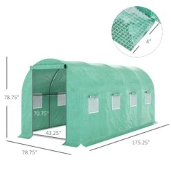 Outsunny Large Outside Backyard Plant & Herb Greenhouse / Hot House W/ Zippered Doors -Outsunny TJd1ec17ed3571d1c