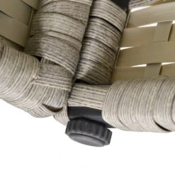 Outsunny 6 PCS Patio Dining Set All Weather Rattan Wicker Furniture Set With Wood Grain Top Table And Soft Cushions, Mixed Grey -Outsunny TRo75618243e782df