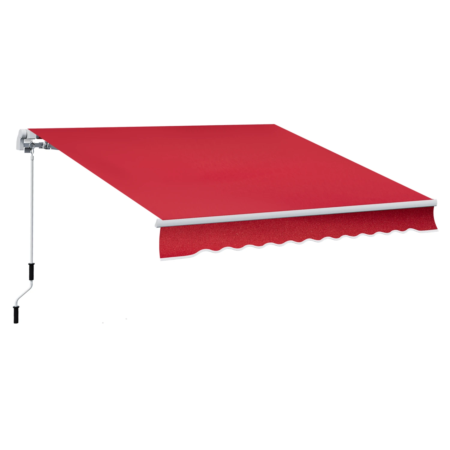 Outsunny 12' X 10' Manual Retractable Awning Outdoor Sunshade Shelter For Patio, Balcony, Yard, With Adjustable & Versatile Design, Wine Red 1 Outsunny 12' X 10' Manual Retractable Awning Outdoor Sunshade Shelter For Patio, Balcony, Yard, With Adjustable & Versatile Design, Wine Red