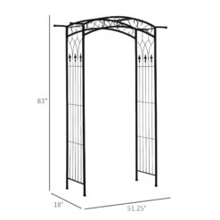 Outsunny 7Ft Outdoor Garden Arbor, Wedding Arch For Ceremony, Trellis With Scrollwork Design, Ideal For Climbing Vines And Plants -Outsunny Tfgc1718243e77b9b