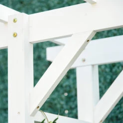 Outsunny 85" Wooden Garden Arbor For Wedding And Ceremony, Outdoor Garden Arch Trellis For Climbing Vines - White 16 Outsunny 85" Wooden Garden Arbor For Wedding And Ceremony, Outdoor Garden Arch Trellis For Climbing Vines - White -Outsunny TmL52317e6c7c77cc