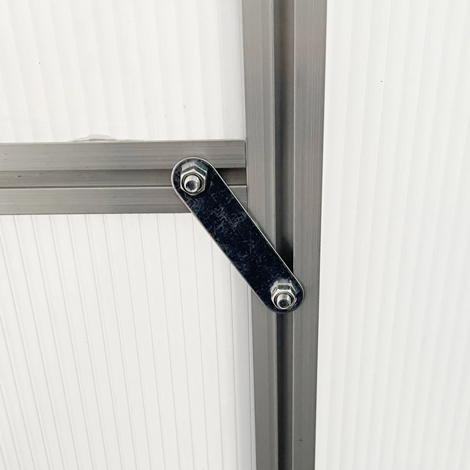 Outsunny 8' X 4' X 7' Hobby Greenhouse, Walk-in Lean-To Polycarbonate Hot House Kit With Aluminum Frame, Sliding Door, Roof Vent, Green 10 Outsunny 8' X 4' X 7' Hobby Greenhouse, Walk-in Lean-To Polycarbonate Hot House Kit With Aluminum Frame, Sliding Door, Roof Vent, Green - Image 10