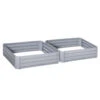 Outsunny Set Of 2 Raised Garden Bed Galvanized Steel Planter Boxes Easy Quick Setup