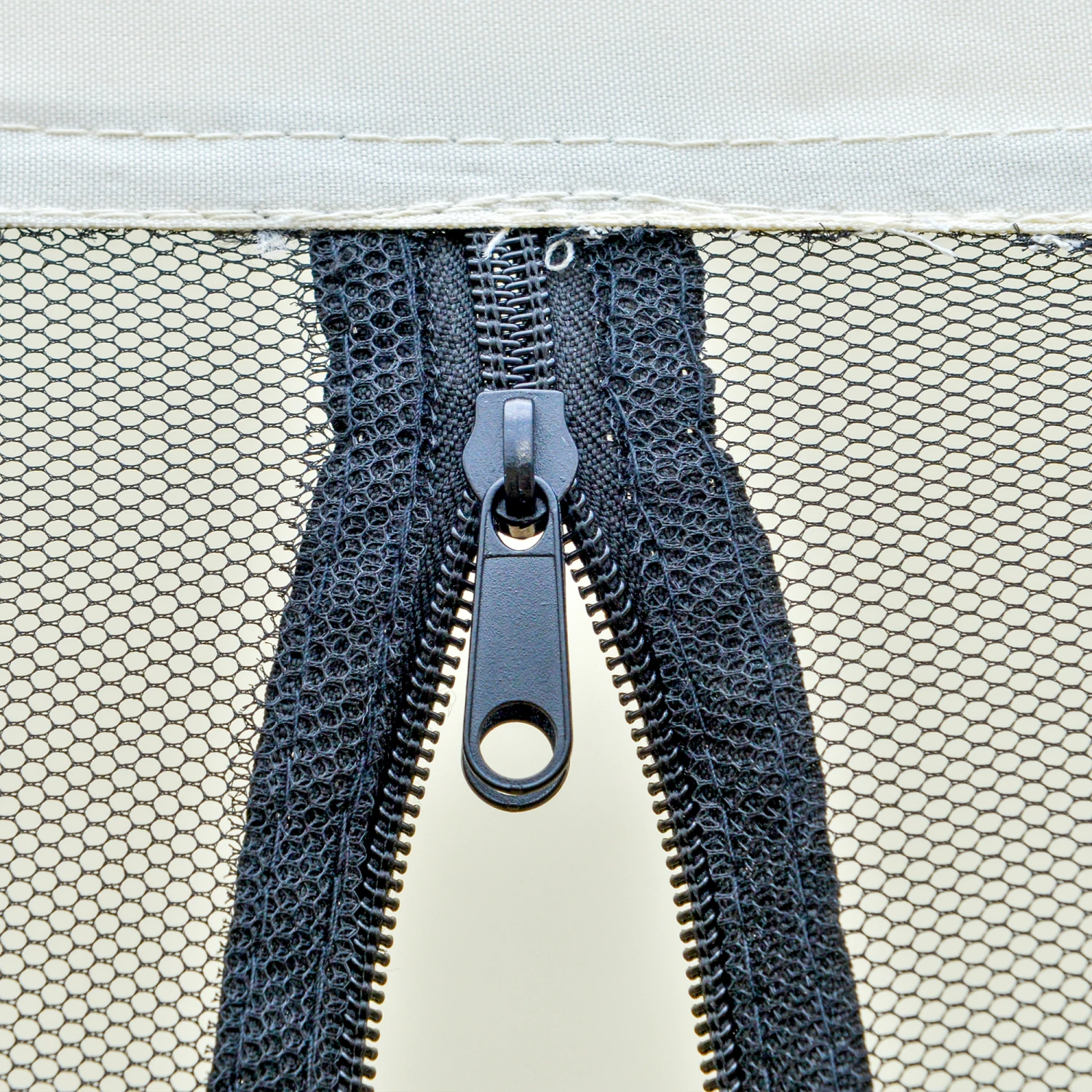 Outsunny 10'x10' Outdoor Party Tent Canopy With Mesh Sidewalls, Patio Gazebo Sun Shade Screen Shelter, Beige 8 Outsunny 10'x10' Outdoor Party Tent Canopy With Mesh Sidewalls, Patio Gazebo Sun Shade Screen Shelter, Beige - Image 8