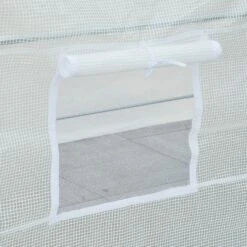 Outsunny 20' X 10' X 7' Large Walk-in Greenhouse, Steel Frame, PE Cover, 2 Zipper Doors, Outdoor Tunnel Hoop Hot House Kit For Tropical Plants, Flowers, Herbs & Vegetables, White -Outsunny VbT3d618871529006