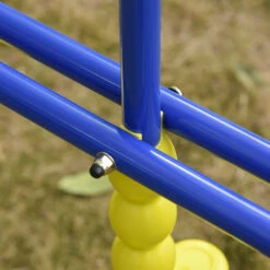 Outsunny Kids Metal Swing Set For Backyard, Heavy Duty A-Frame Swing Stand With 2 Seats, Glider And Adjustable Hanging Rope -Outsunny VfPbd917e6c6a2bc4