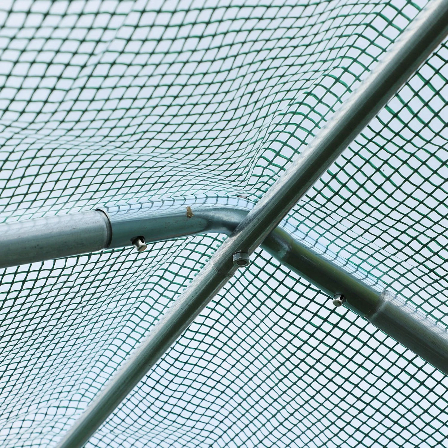 Outsunny 19.5' X 10' X 7' Outdoor Walk-in Tunnel Greenhouse, Hot House With Roll-up Windows, Zippered Door, PE Cover, Heavy Duty Steel Frame, Green 9 Outsunny 19.5' X 10' X 7' Outdoor Walk-in Tunnel Greenhouse, Hot House With Roll-up Windows, Zippered Door, PE Cover, Heavy Duty Steel Frame, Green - Image 9