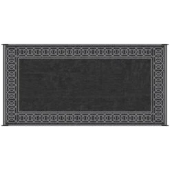 Outsunny Reversible Outdoor Rug Carpet, 9' X 18' Waterproof Plastic Straw Rug, Portable RV Camping Rugs With Carry Bag, Large Floor Mat For Backyard, Deck, Picnic, Beach, Black & Gray Border 17 Outsunny Reversible Outdoor Rug Carpet, 9' X 18' Waterproof Plastic Straw Rug, Portable RV Camping Rugs With Carry Bag, Large Floor Mat For Backyard, Deck, Picnic, Beach, Black & Gray Border -Outsunny Vzd3d61855b40b241