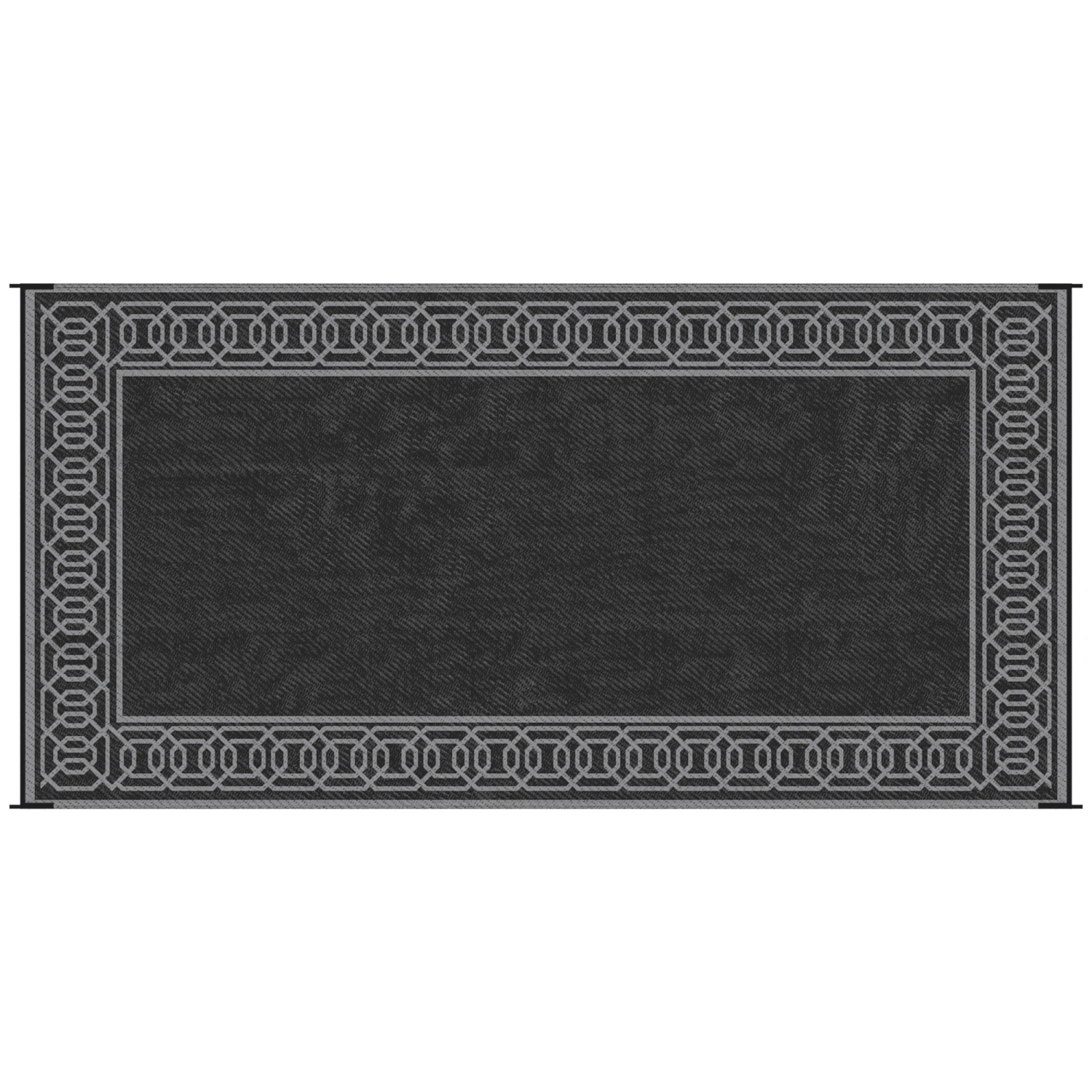 Outsunny Reversible Outdoor Rug Carpet, 9' X 18' Waterproof Plastic Straw Rug, Portable RV Camping Rugs With Carry Bag, Large Floor Mat For Backyard, Deck, Picnic, Beach, Black & Gray Border 9 Outsunny Reversible Outdoor Rug Carpet, 9' X 18' Waterproof Plastic Straw Rug, Portable RV Camping Rugs With Carry Bag, Large Floor Mat For Backyard, Deck, Picnic, Beach, Black & Gray Border - Image 9