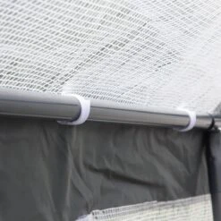 Outsunny 12' L X 7' W X 7' H Outdoor Walk-In Tunnel Greenhouse, Garden Warm Hot House With Roll Up Windows, Zippered Door, And Weather Cover, White/Dark Grey -Outsunny W083d6180fe68a68c