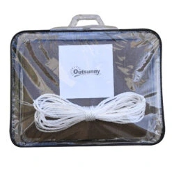 Outsunny 20' X 13' Rectangle Sun Shade Sail Canopy Outdoor Shade Sail Cloth For Patio Deck Yard With D-Rings And Rope Included - Brown -Outsunny WK03d6181531f124c