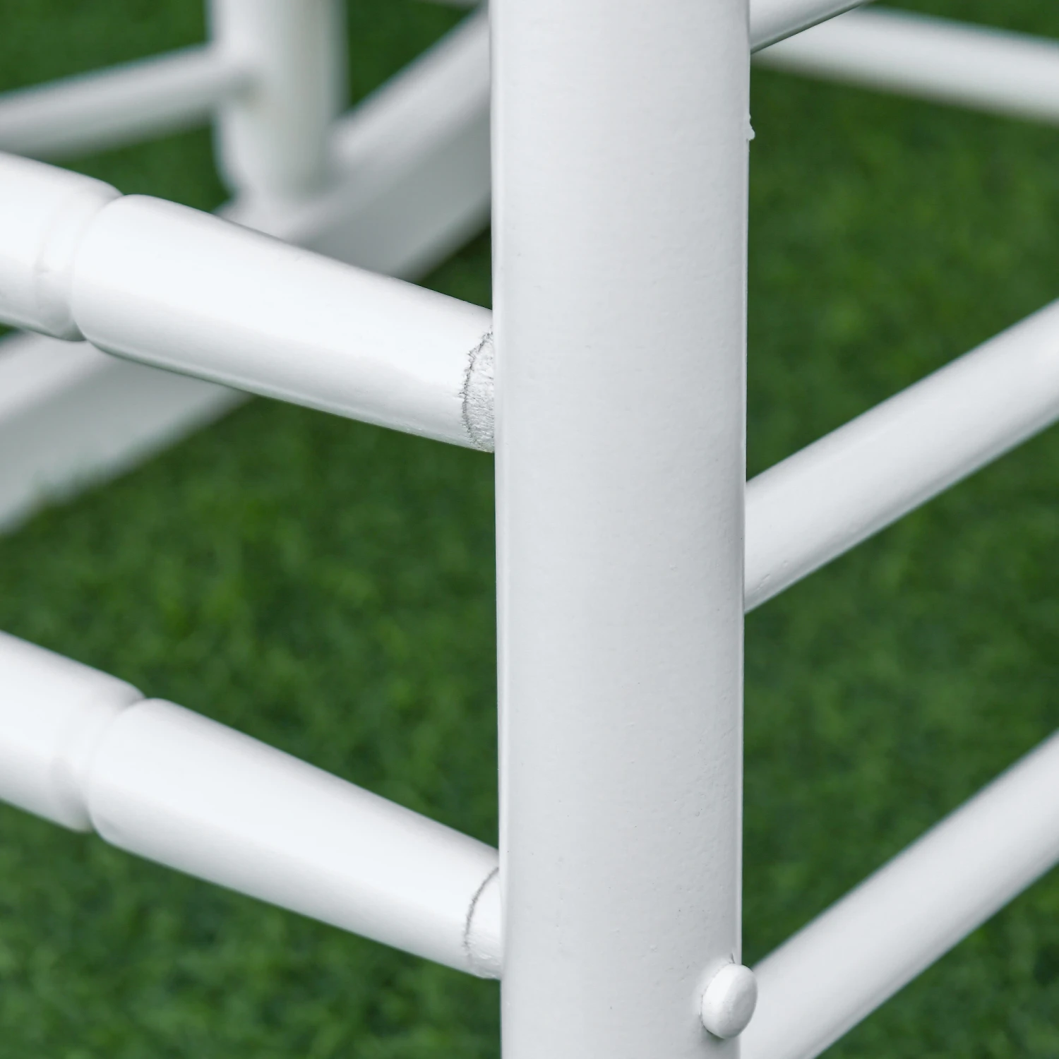 Outsunny Traditional Wooden High-Back Rocking Chair For Porch, Indoor/Outdoor, White 10 Outsunny Traditional Wooden High-Back Rocking Chair For Porch, Indoor/Outdoor, White - Image 10