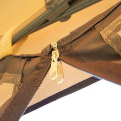 Outsunny 11' X 11' Pop Up Gazebo, Foldable Canopy Tent With Solar LED Light, Remote Control, Zippered Mesh Sidewalls, Easy Height Adjustable And Carrying Bag For Backyard Garden Patio, Beige -Outsunny Wnh3d617f72b83f30