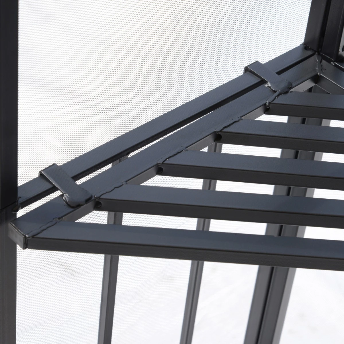 Outsunny 10' X 10' Patio Gazebo With Corner Shelves, Outdoor Gazebo Canopy Shelter With Netting, And Vented Roof, For Garden, Lawn, Backyard And Deck 14 Outsunny 10' X 10' Patio Gazebo With Corner Shelves, Outdoor Gazebo Canopy Shelter With Netting, And Vented Roof, For Garden, Lawn, Backyard And Deck - Image 14