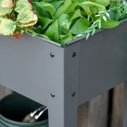 Outsunny 41" X 15" X 32" Raised Garden Bed Elevated With Wheels, Metal Elevated Planter Box With Bottom Shelf For Storing Tools & Water Drainage Hole, Grey 29 Outsunny 41" X 15" X 32" Raised Garden Bed Elevated With Wheels, Metal Elevated Planter Box With Bottom Shelf For Storing Tools & Water Drainage Hole, Grey -Outsunny XZX6af17e6b69cdc8