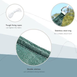 Outsunny 16' X 20' Sun Shade Sail Canopy, Rectangle UV Block Awning For Patio Garden Backyard Outdoor, Green -Outsunny Xsg88c18171d09469