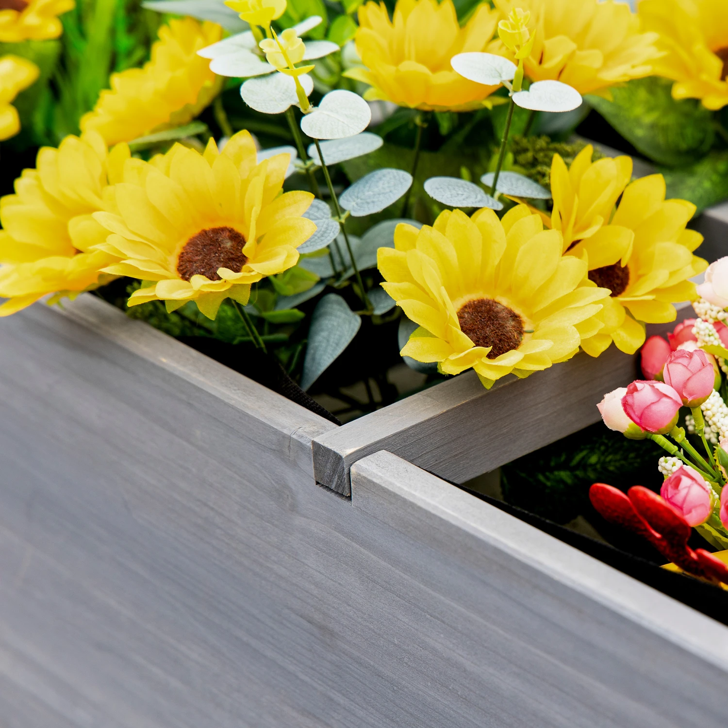 Outsunny Raised Garden Bed Planter Box W/ 8 Grow Grids, Storage Shelf & Lockable Wheels 8 Outsunny Raised Garden Bed Planter Box W/ 8 Grow Grids, Storage Shelf & Lockable Wheels - Image 8