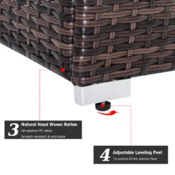 Outsunny 5-Piece Outdoor Sectional Furniture, Patio Wicker Couch, All-Weather PE Rattan Sofa Set With Cushions, Pillows, Glass Coffee Table For Garden, Backyard, Cream White 22 Outsunny 5-Piece Outdoor Sectional Furniture, Patio Wicker Couch, All-Weather PE Rattan Sofa Set With Cushions, Pillows, Glass Coffee Table For Garden, Backyard, Cream White -Outsunny Y9V29717f811c1620