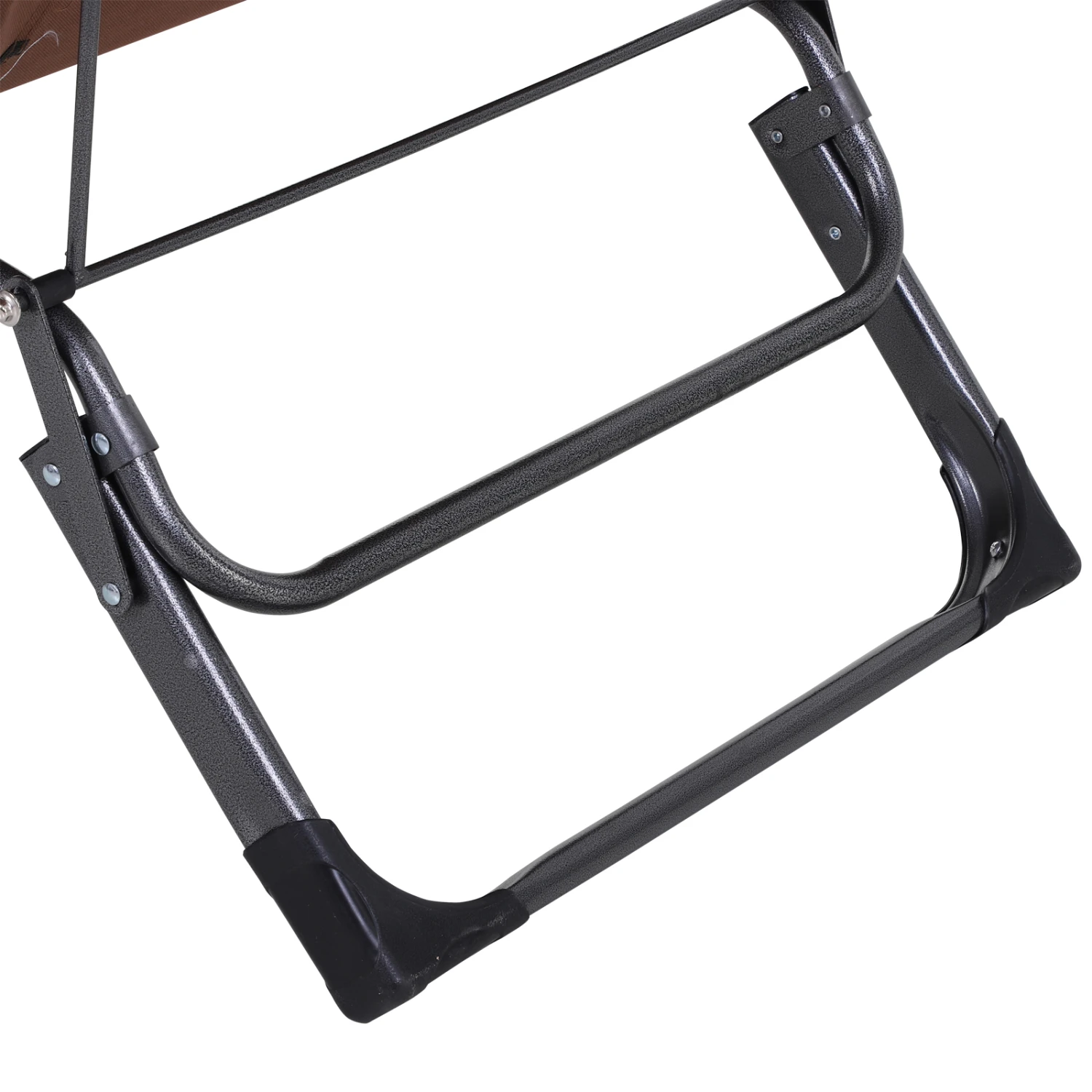 Outsunny Oxford Fabric Metal Frame Outdoor Pool Sun Lounger Lounge Chair 120°/180° - Brown 13 Outsunny Oxford Fabric Metal Frame Outdoor Pool Sun Lounger Lounge Chair 120°/180° - Brown - Image 13