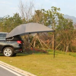 Outsunny Car Camping Sun Shade Canopy For Spacious UV/Water Protection & Easy Setup - Grey -Outsunny YJC3e217e6aa063ee