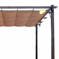 Outsunny 10' X 10' Outdoor Pergola Aluminum Gazebo W/ Retractable Canopy For Patio, Backyard, Party, Brown 21 Outsunny 10' X 10' Outdoor Pergola Aluminum Gazebo W/ Retractable Canopy For Patio, Backyard, Party, Brown -Outsunny YfC3d617f83800aa4