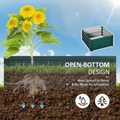 Outsunny 2pc 23.5'' Elevated Herb & Vegetable Planting Box Kit W/ Versatile Uses, Green -Outsunny Ylvd6217e6d45e4fe