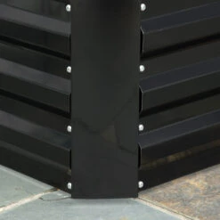 Outsunny Galvanized Raised Garden Bed, Steel Outdoor Planters With Reinforced Rods,, 71'' X 36'' X 23'', Black -Outsunny YwJ3d6185130534db