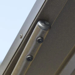 Outsunny 8'x5' BBQ Grill Gazebo With 2 Side Shelves, Outdoor Double Tiered Interlaced Polycarbonate Roof With Steel Frame, Brown -Outsunny Yyba5b17e6afbebd9