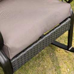 Outsunny Outdoor Wicker Rocking Chair With Padded Cushions, Aluminum Furniture Rattan Porch Rocker Chair W/ Armrest For Garden, Patio, And Backyard, Grey 16 Outsunny Outdoor Wicker Rocking Chair With Padded Cushions, Aluminum Furniture Rattan Porch Rocker Chair W/ Armrest For Garden, Patio, And Backyard, Grey -Outsunny ZCZd4d17f2768f0eb