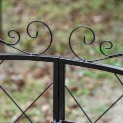 Outsunny 85'' Metal Garden Arbor With Gate, Outdoor Steel Arch With Scrollwork For Climbing Vines, Ground Mountable Columns 22 Outsunny 85'' Metal Garden Arbor With Gate, Outdoor Steel Arch With Scrollwork For Climbing Vines, Ground Mountable Columns -Outsunny Zhp37417e6831df8f