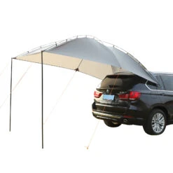 Outsunny Car Camping Sun Shade Canopy For Spacious UV/Water Protection & Easy Setup - Grey