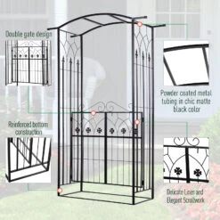 Outsunny Metal Arbor Backyard Pergola For Your Garden & Backyard - Hang Plants & Vines -Outsunny a5a23317e67c3f01d