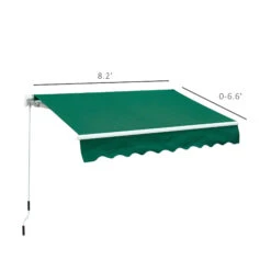 Outsunny 8' X 7' Manual Retractable Anti-UV Sun Shade Patio Awning With Hand Crank- Green 13 Outsunny 8' X 7' Manual Retractable Anti-UV Sun Shade Patio Awning With Hand Crank- Green -Outsunny aFHc1717fe7fb09ca