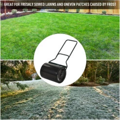 Outsunny 20-Inch Push/Tow Behind Lawn Roller Filled With 16 Gal Water Or Sand, Perfect For Flattening Sod In The Garden -Outsunny aFd75617fe7f9a0a0