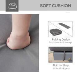 Outsunny Chaise Lounge Chair For Outdoor, Patio Recliner With 4-Position Adjustable Backrest And Cushion For Deck, Beach, Lawn And Sunbathing, Gray -Outsunny aQhb10181a396e78c