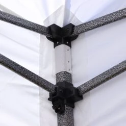 Outsunny 9.7' X 14.5' Folding Gazebo Steel Canopy Party Tent With Pulling Bag - White -Outsunny adpe4c17e6ba0b77c