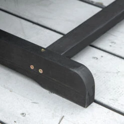 Outsunny Wooden Patio Glider Bench, Wood Outdoor Loveseat With High Back And Armrests, 2-Seat, Black -Outsunny arR3d617f27691239