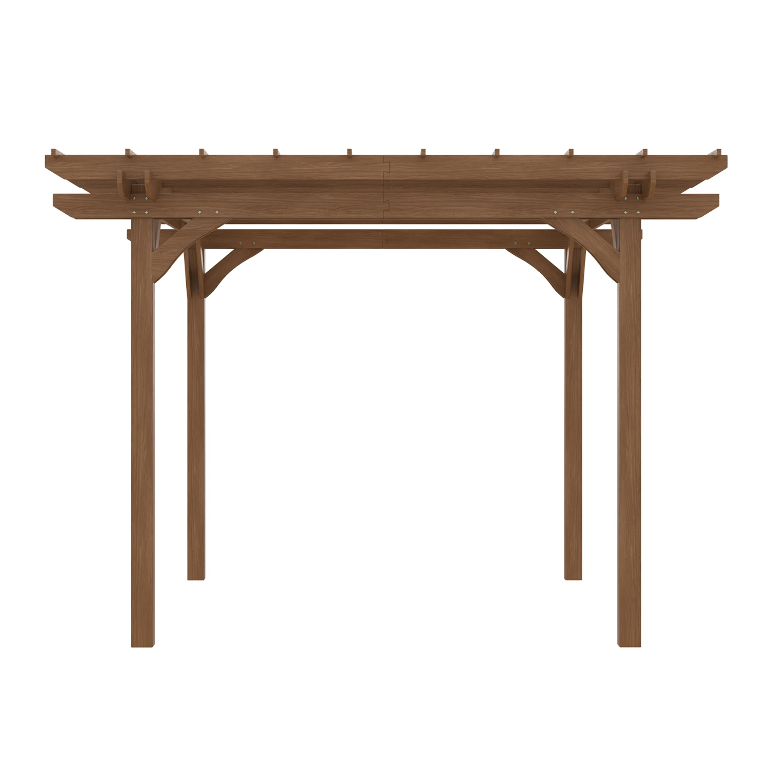 Outsunny 12' X 10' Outdoor Pergola, Wood Gazebo Grape Trellis With Stable Structure For Climbing Plant Support, Garden, Patio, Backyard, Deck 9 Outsunny 12' X 10' Outdoor Pergola, Wood Gazebo Grape Trellis With Stable Structure For Climbing Plant Support, Garden, Patio, Backyard, Deck - Image 9