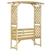 Outsunny Patio Garden Bench, Wooden Bench, Outdoor Bench For Vines/Climbing Plants, Natural